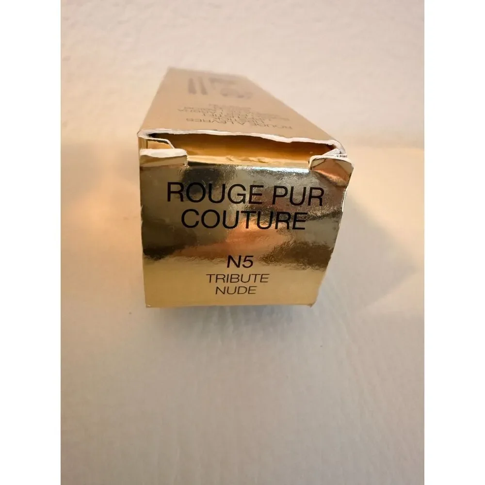 NIB Yves St Laurent Rouge Pur Couture Caring Satin Lipstick in N5 Tribute Nude
